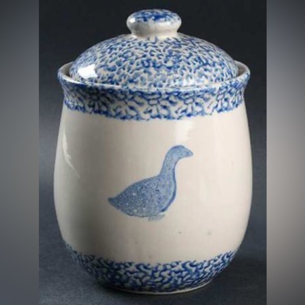 TIENSHAN Sponge Blue Goose Large Canister & Lid